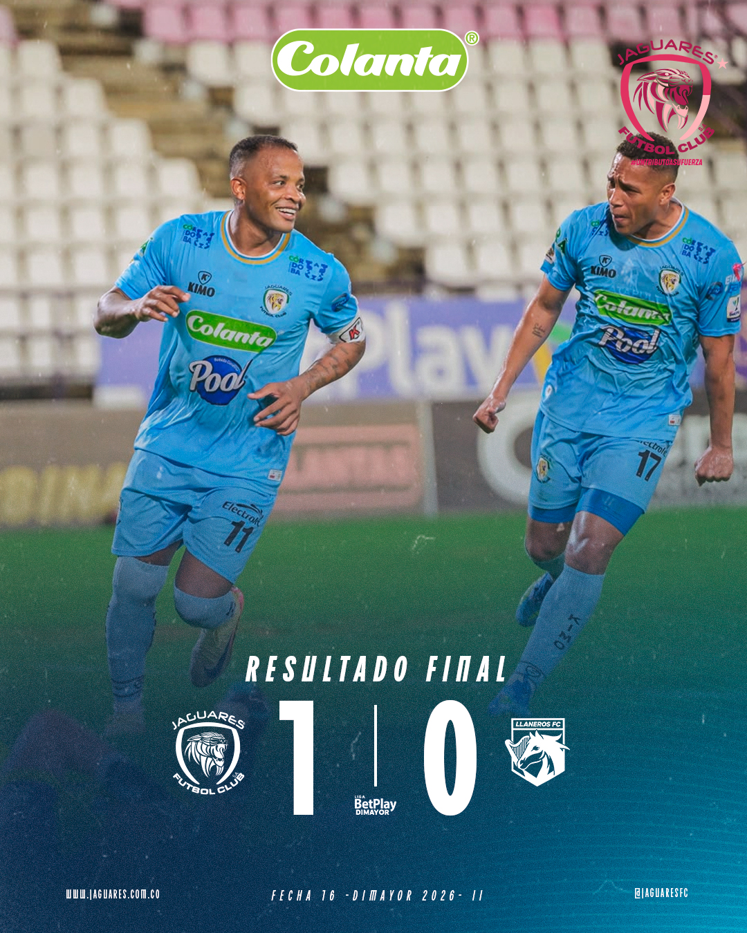 JAGUARES LE GANÓ A LLANEROS Y SIGUE EN LA LUCHA PARA NO DESCENDER 